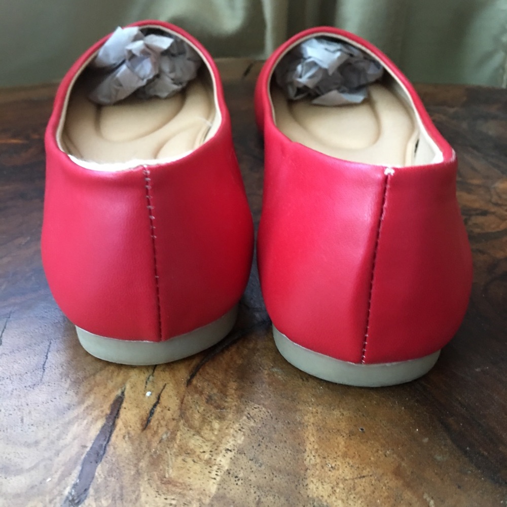 Red Ballet Flats - Picture 3 of 7
